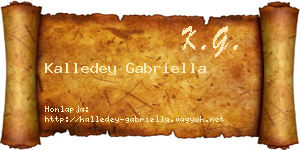 Kalledey Gabriella névjegykártya