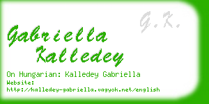 gabriella kalledey business card